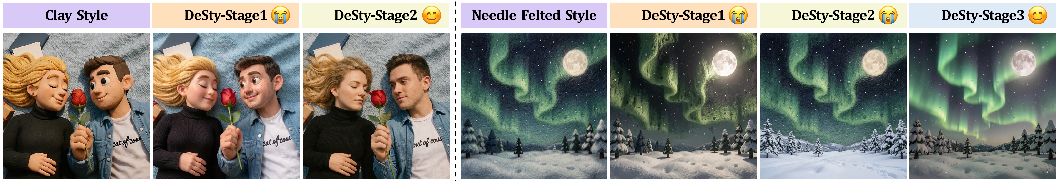 Multi-stage destylization