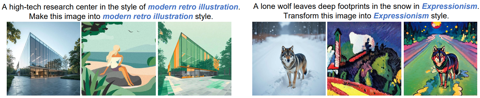 OmniStyle-1M instruction-based stylization examples